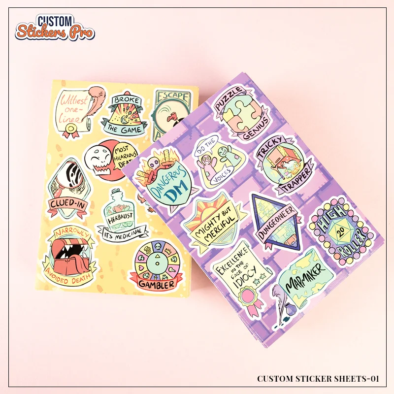 Custom Stickers Sheets Wholesale