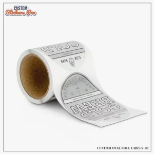 Custom Oval Roll Labels Wholesale