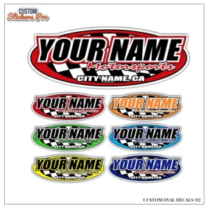 Custom Printed Oval Decals Wholesale