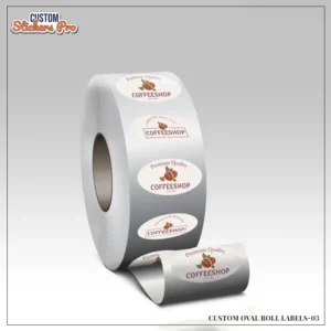 Custom Printed Oval Roll Labels