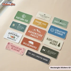 printed Rectangle Stickers (2)