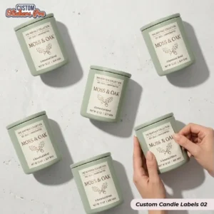 Custom printed Candle Labels