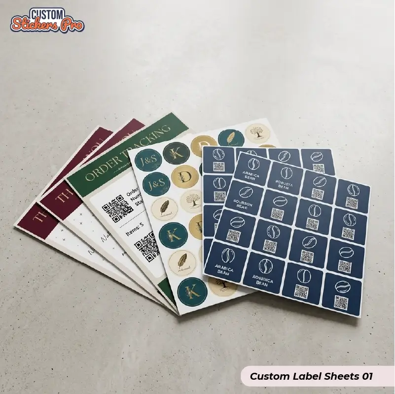 Custom printed Label Sheets