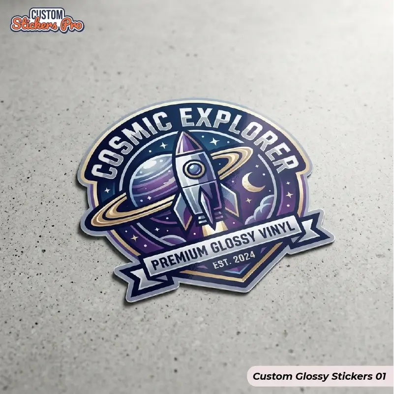 Custom Glossy Stickers wholesale
