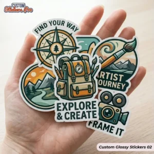 Custom Glossy Stickers with logo