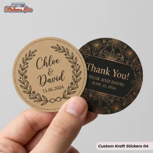 Custom Kraft Stickers no minimum