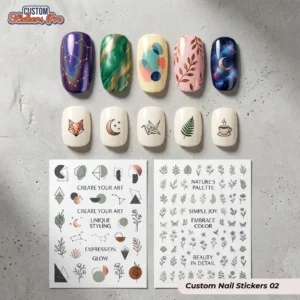 Custom Nail Stickers with logo
