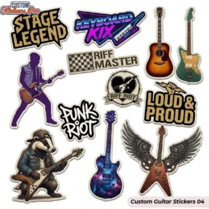 Custom printed Guitar Stickers