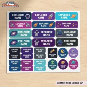 custom printed kids labels