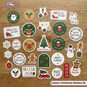 Christmas stickers with logo
