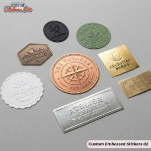 Custom Embossed Stickers With logo