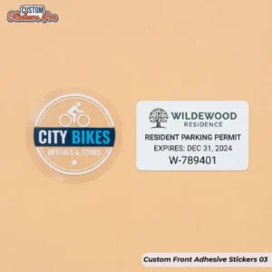 Custom Front Adhesive Stickers