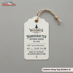 Custom Hang Tag Stickers