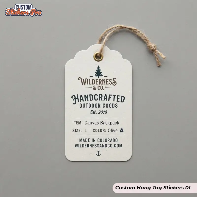 Custom Hang Tag Stickers Wholesale
