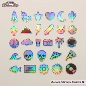 Custom Prismatic Stickers Wholesale