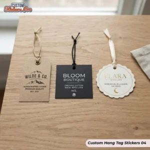 Hang Tag Stickers With logo