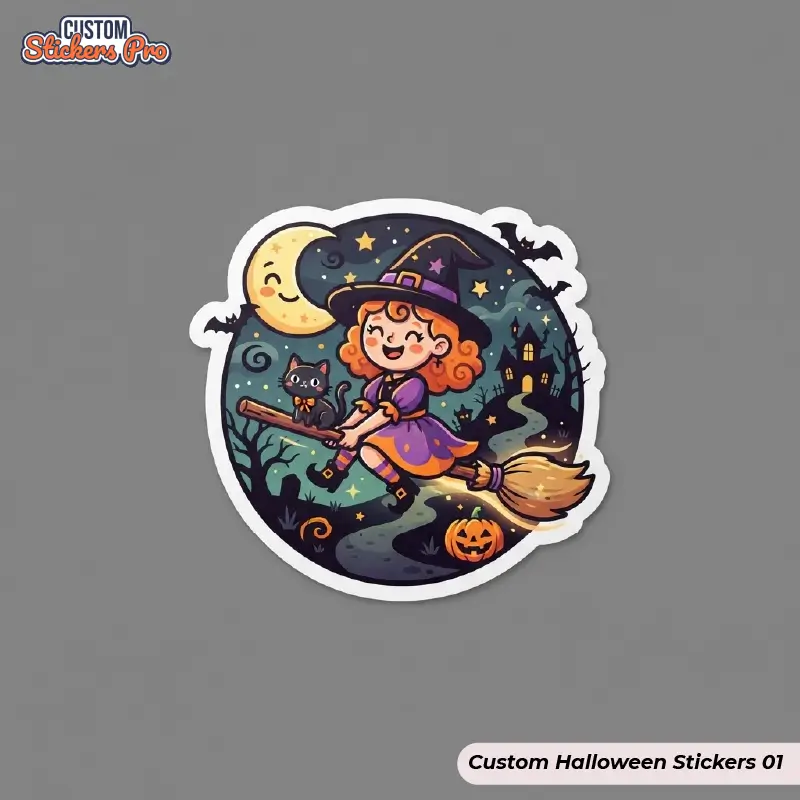 custom Halloween stickers with logo